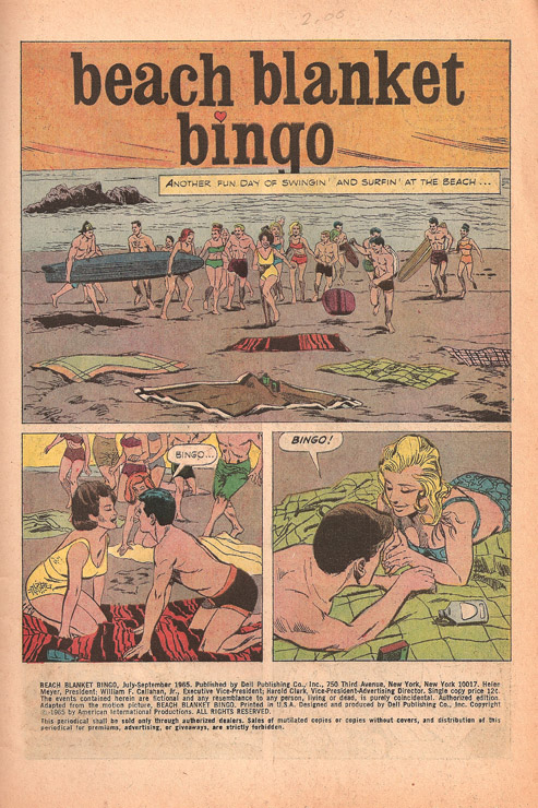 1965 Beach Blanket Bingo Comic page 1