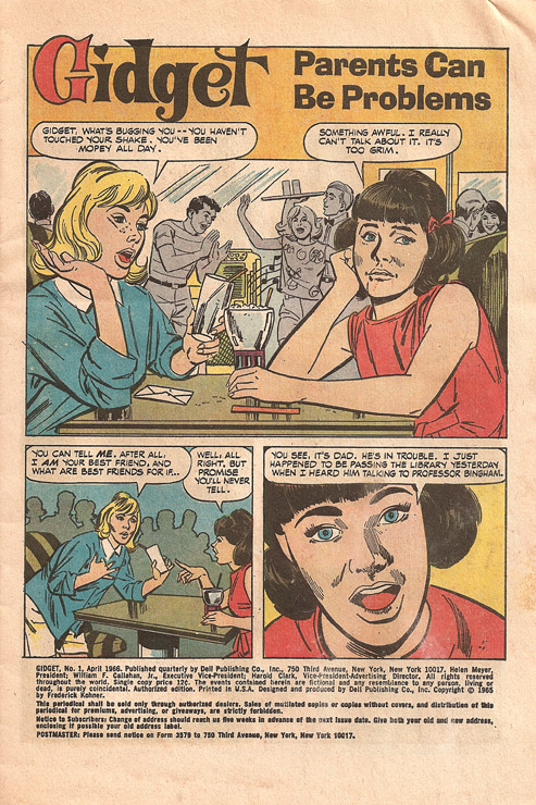 1966 Gidget Comic no.1 page 1