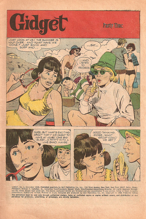 1966 Gidget Comic no.2 page 1